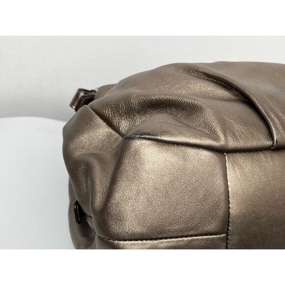 Coach Madison Metallic Silver Leather Hobo Shoulder Bag - Picture 13 of 16